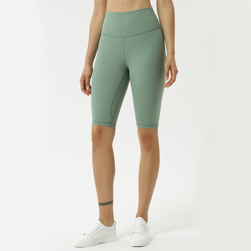 Pantalones de yoga desnudos pantalones de yoga de cintura alta para mujer