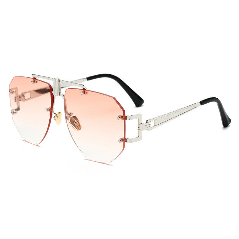 Gafas de sol sin marco de metal para mujer