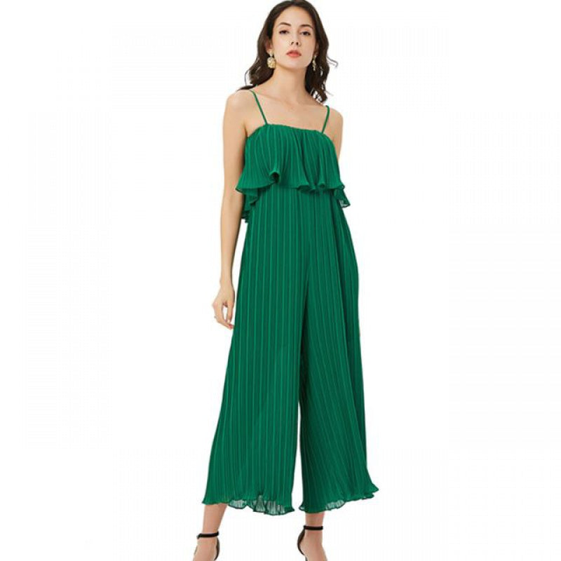 Elegant sexy ruffled jumpsuit women