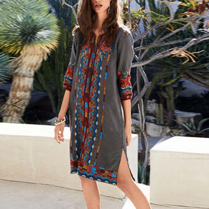 Printed casual tunic bohemian