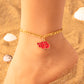 Red Cloud Charms Anklet Foot Jewelry For Women