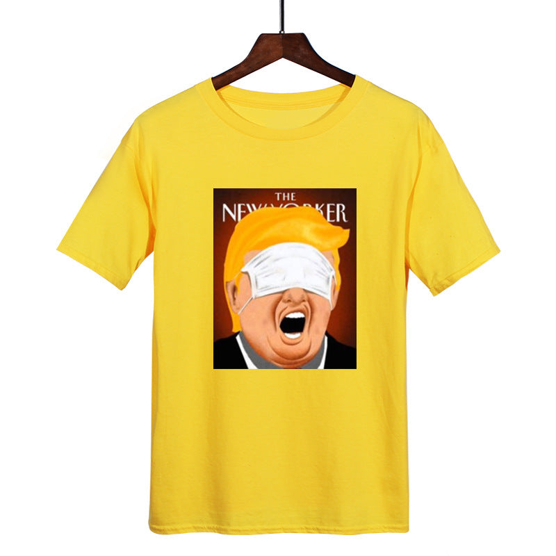 Printed round neck T-shirt for men and women