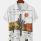 Position Printed Button Casual Shirt For Men