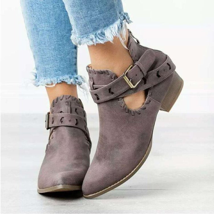 Zapatos individuales de tacón grueso para mujer, zapatos individuales de moda para mujer