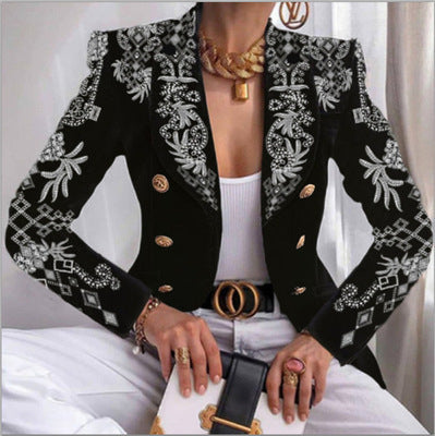 Printed Jacket Women Autumn Amazon New Fashion Street Style Jacket Women