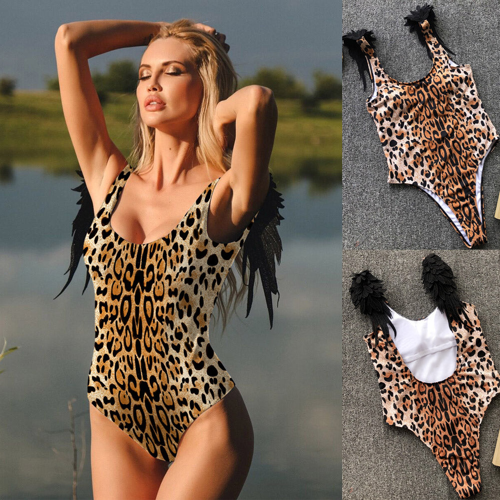 Solid Color Women Swimsuit Bodysuit