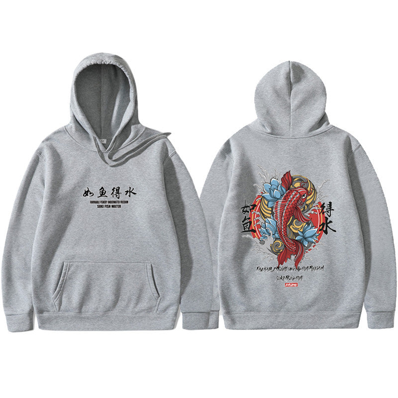 Sudadera con capucha Hip Hop para hombre Ukiyoe Streetwear