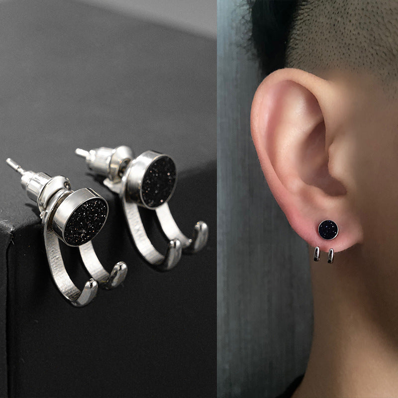 925 Earrings Men's Trend Personality Men