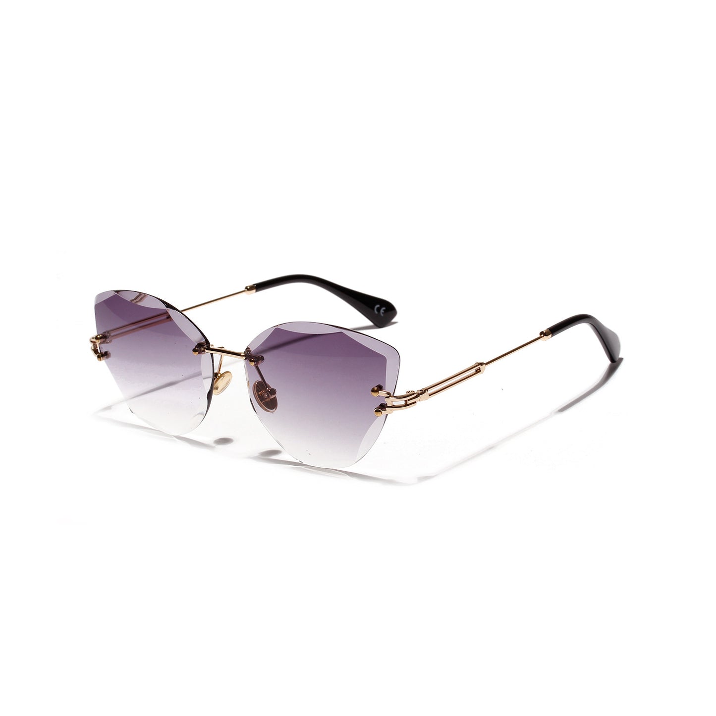 Gafas de sol retro ojo de gato Gafas con corte de diamante para mujer