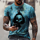 3D Printing Skull Spades T-Shirt Fashion Street Men