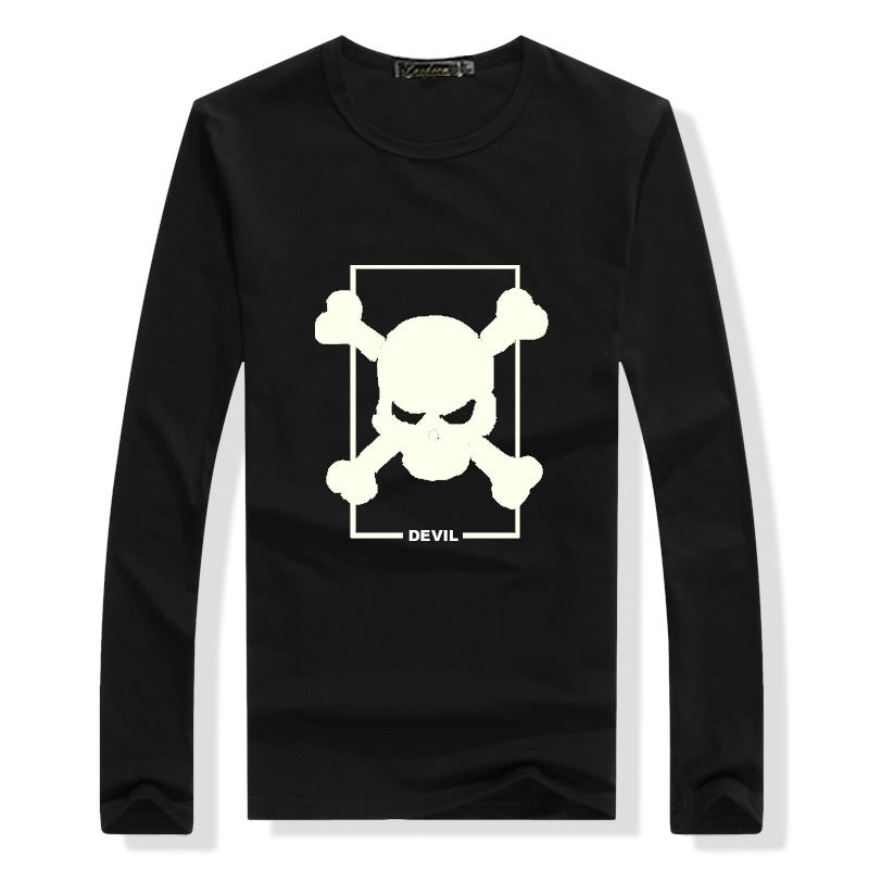 Luminous Graffiti T-shirt Cotton Short Sleeve Men