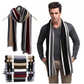 Autumn and winter fringed men's scarf