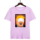 Printed round neck T-shirt for men and women