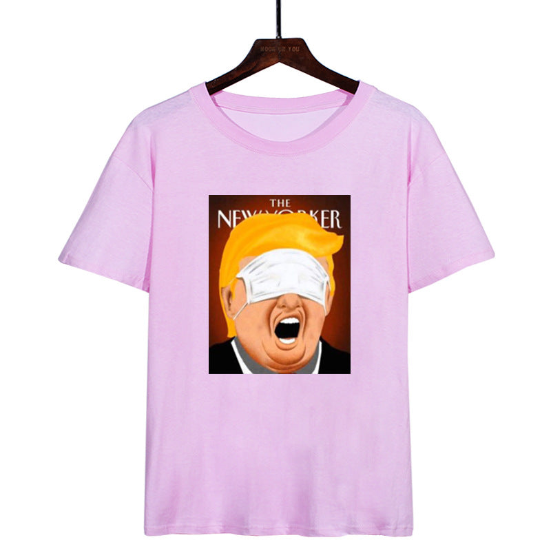 Printed round neck T-shirt for men and women