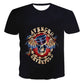 Cycling Letter T-shirt Men Gas Sports Shirt Round Neck Large