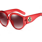 New Arrival Oversize Women Round Sun Glasses Fashion Ladies Olive Frames Glasses