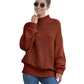 Turtleneck knitted sweater women