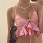 Women's V-Neck Pleated Hot Girl Tops Women's Outerwear