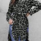 Leopard Print Split Shirt Women