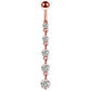 Crystal Button Ring Heart Belly Piercing