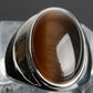 Stainless Steel Faux Opal Rings Titanium