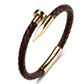 Men Genuine Leather Bullet Bracelet