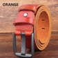 Leather Head Layer Pure Cowhide Wide Pin Buckle Belt
