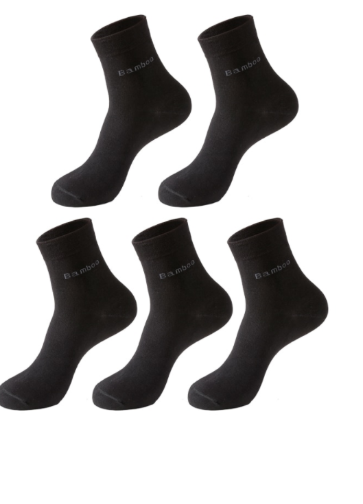 Calcetines Calcetines de color sólido Calcetines de fibra de bambú de tubo medio para hombres Hombres