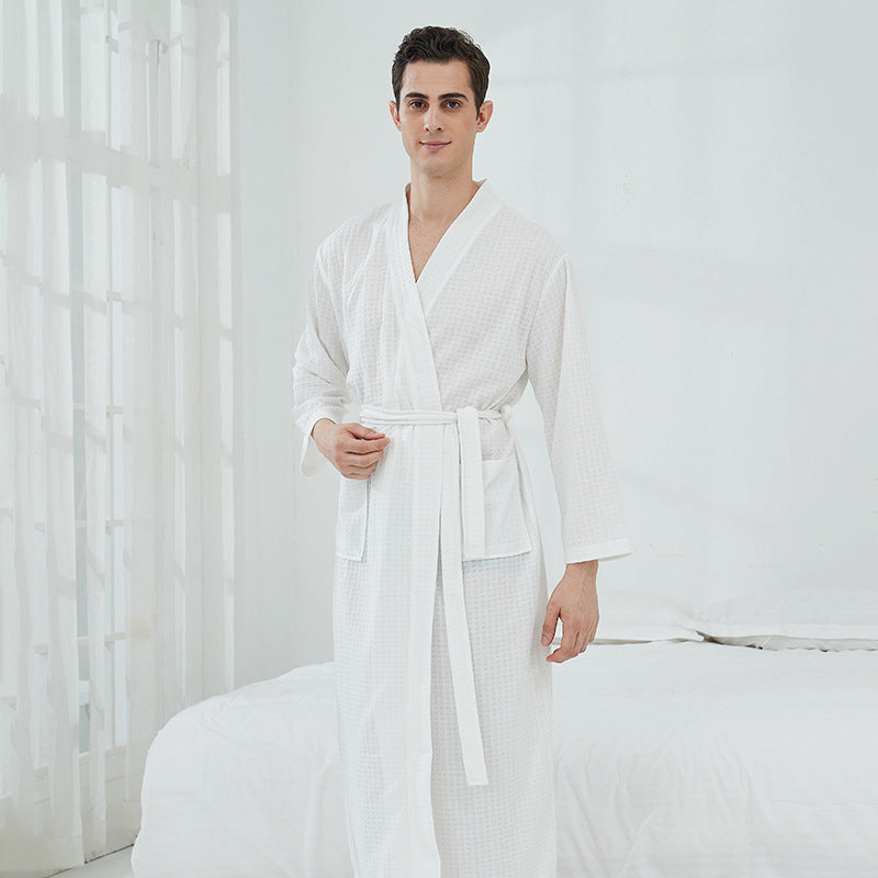 Pareja Batas Ropa de dormir Mujeres Hombres Loungewear Albornoz