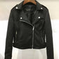 Slim Short Leather Jacket Deerskin Women