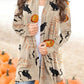 Halloween Digital Printing Casual Cardigan Jacket Women