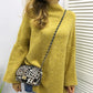 Casual Solid Color Long Sleeved Sweater For Women