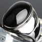 Stainless Steel Faux Opal Rings Titanium