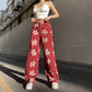Fashion Printed Sexy Low-rise Wide-leg Jeans Women