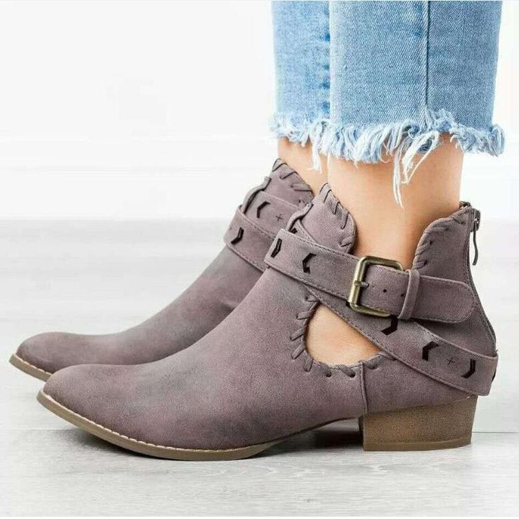 Zapatos individuales de tacón grueso para mujer, zapatos individuales de moda para mujer