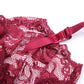 Court Style Wine Red Lace Bra Set Women