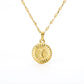 English Alphabet Disc Necklace Women And Men