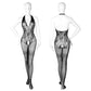 Women Hollow Jumpsuit Passionate Stockings Set