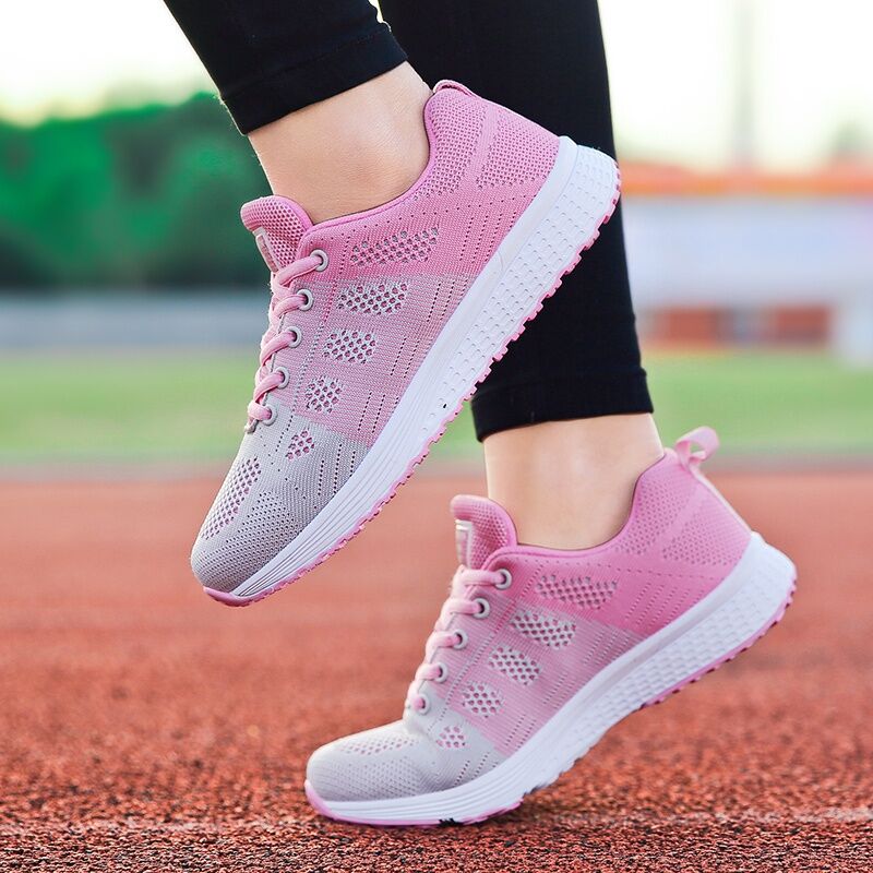 Women Casual Shoes Fashion Breathable Walking Mesh Flat Shoes Sneakers Women Gym Vulcanized Shoes White Female Footwear