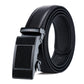 Matte Black Men's Belt Lychee Pattern Casual Belt