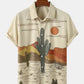 Position Printed Button Casual Shirt For Men