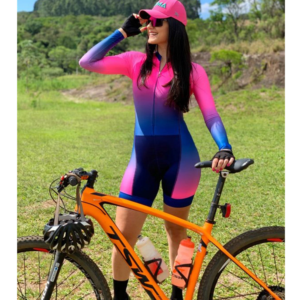 Mono para mujer, traje para correr, triatlón, patinaje