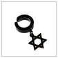 Tassel Black Earrings Without Pierced Cross Wolf Men And Women Tide Earrings