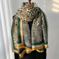 Color Blocking And Matching Cashmere Scarves For Women