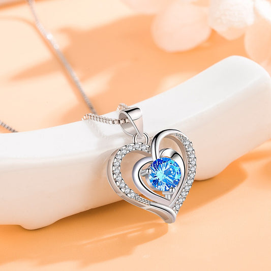 Collar Corazón Del Mar Para Mujer Cadena De Clavícula