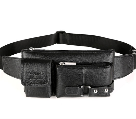 Luxury Brand Waist Bag Men Leather Fanny Pack Chest Bag Male Casual Belt Bags Sling Crossbody Bum Bag Belly Waist Packs Heuptas