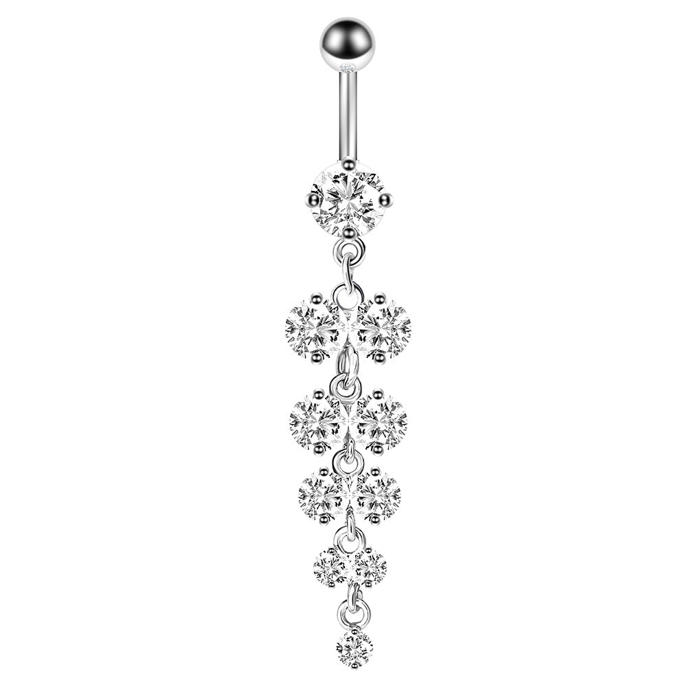 Trendy Piercing Jewelry Diamond Navel Ring