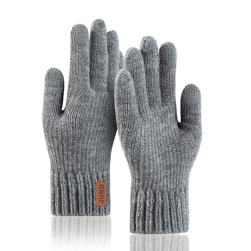 Guantes de lana tejidos para clima frío para hombres