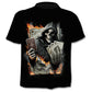 Camiseta con estampado digital 3D de calavera para hombre