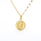 English Alphabet Disc Necklace Women And Men